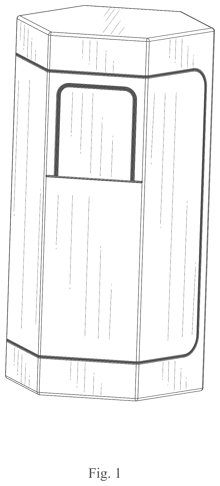 Patent USD1125577 Figure 1 – Sauna box