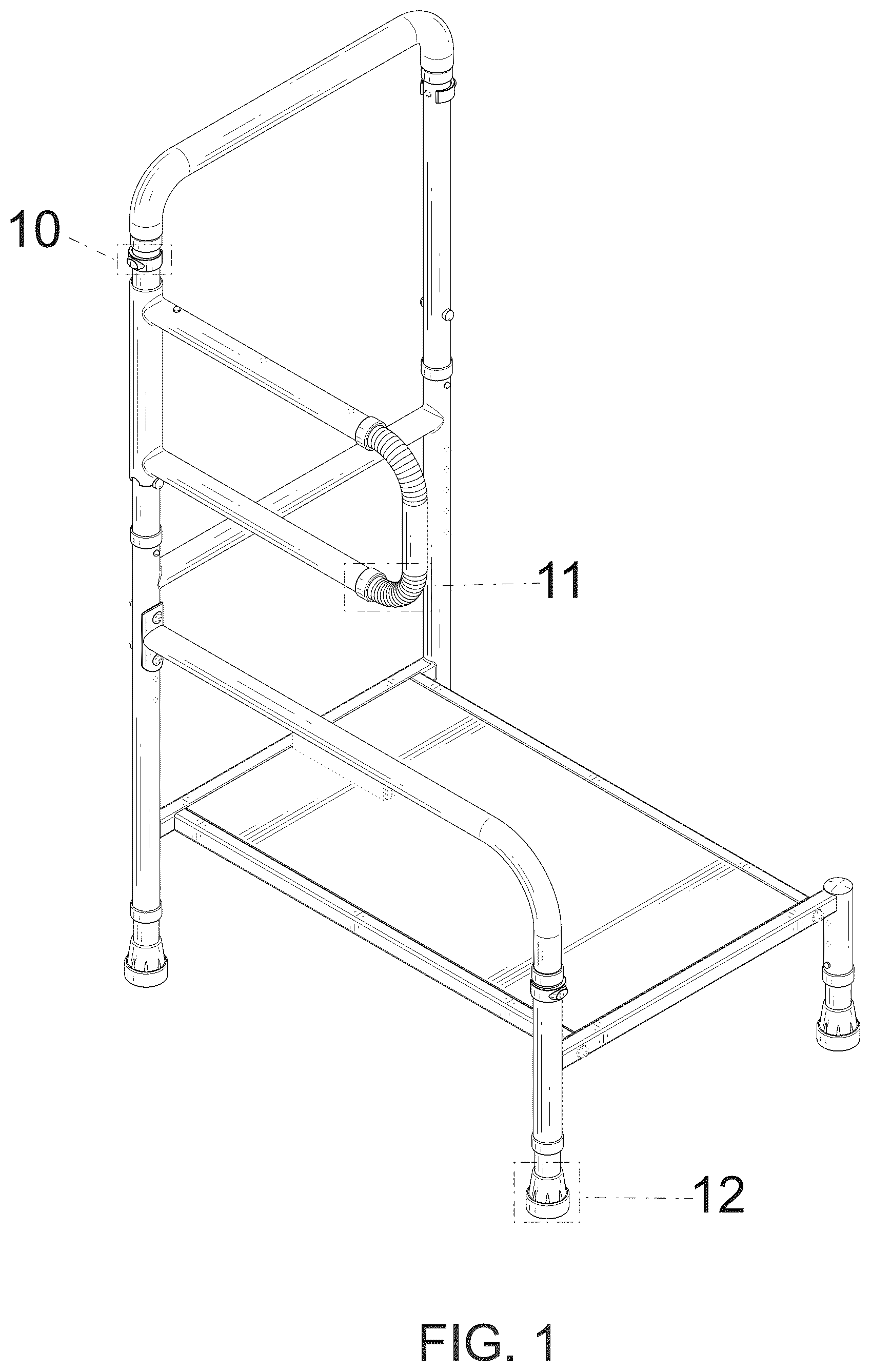 Patent USD1125606 Figure 1 – Bed step stool