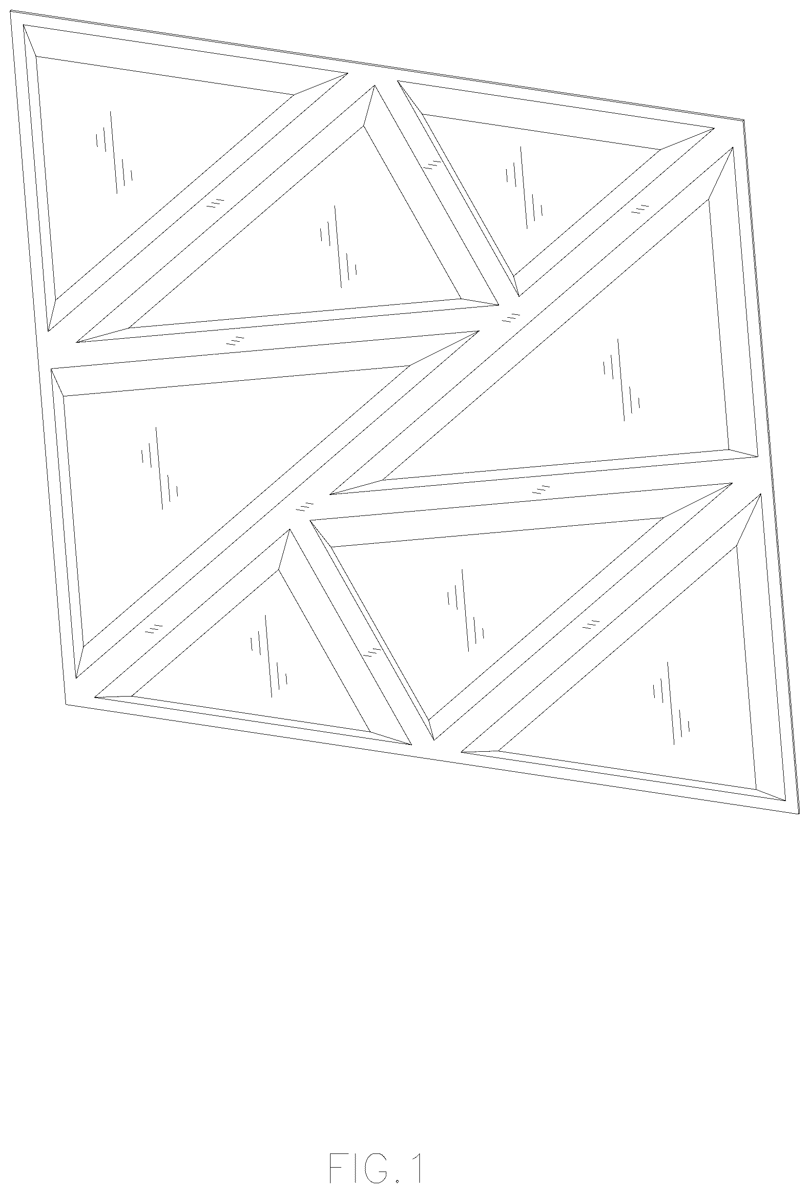 Patent USD1125610 — Wall panel — Figure 1