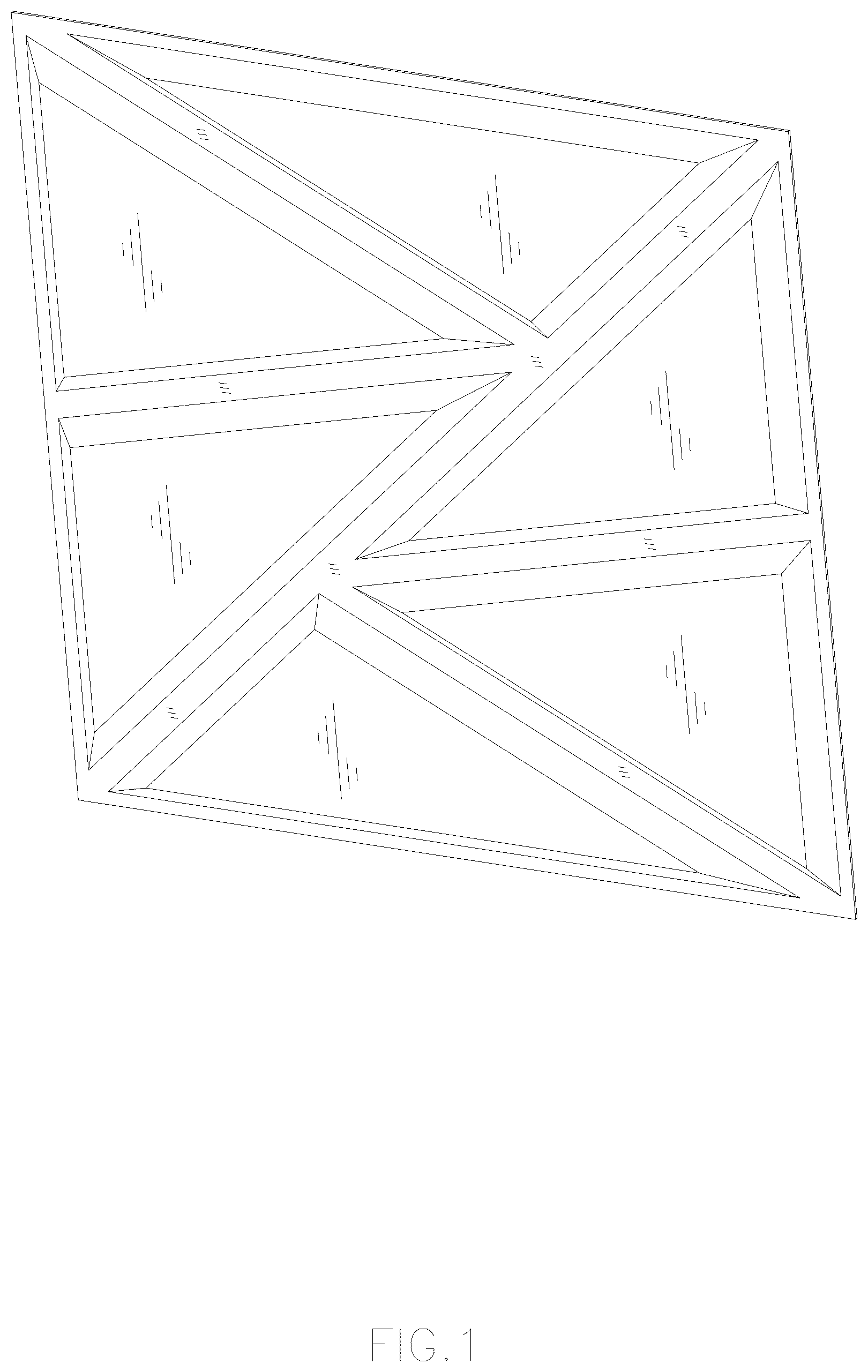 Patent USD1125611 — Wall panel — Figure 1