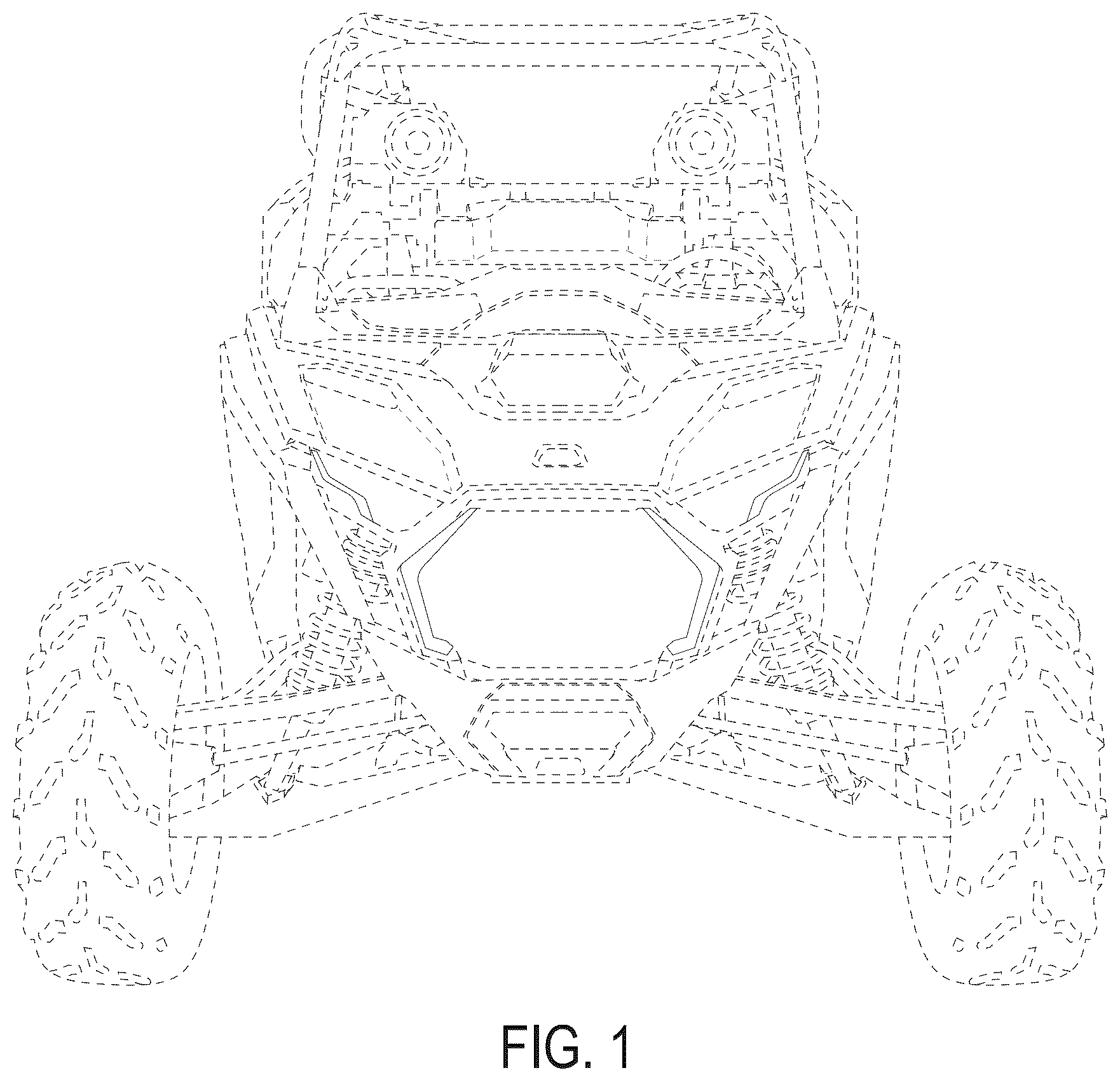 Patent USD1125624 — Light animation for headlights for an off-road vehicle — Figure 1