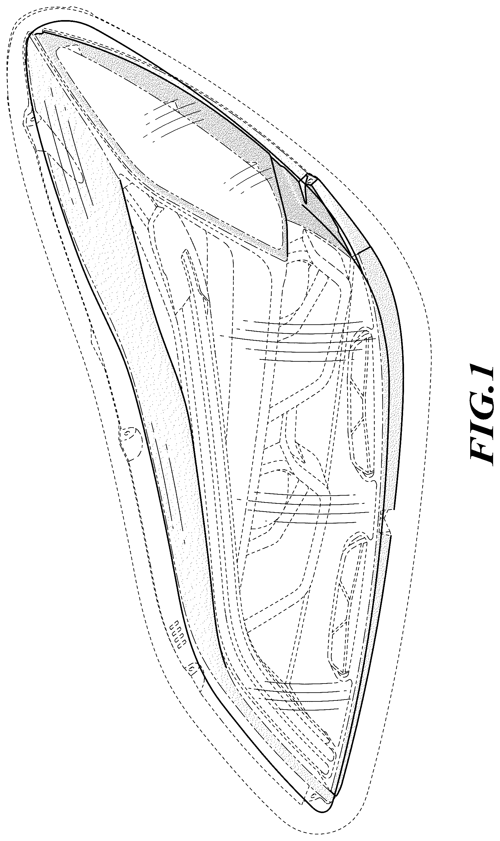Patent USD1125625 Figure 1 – Headlamp bezel