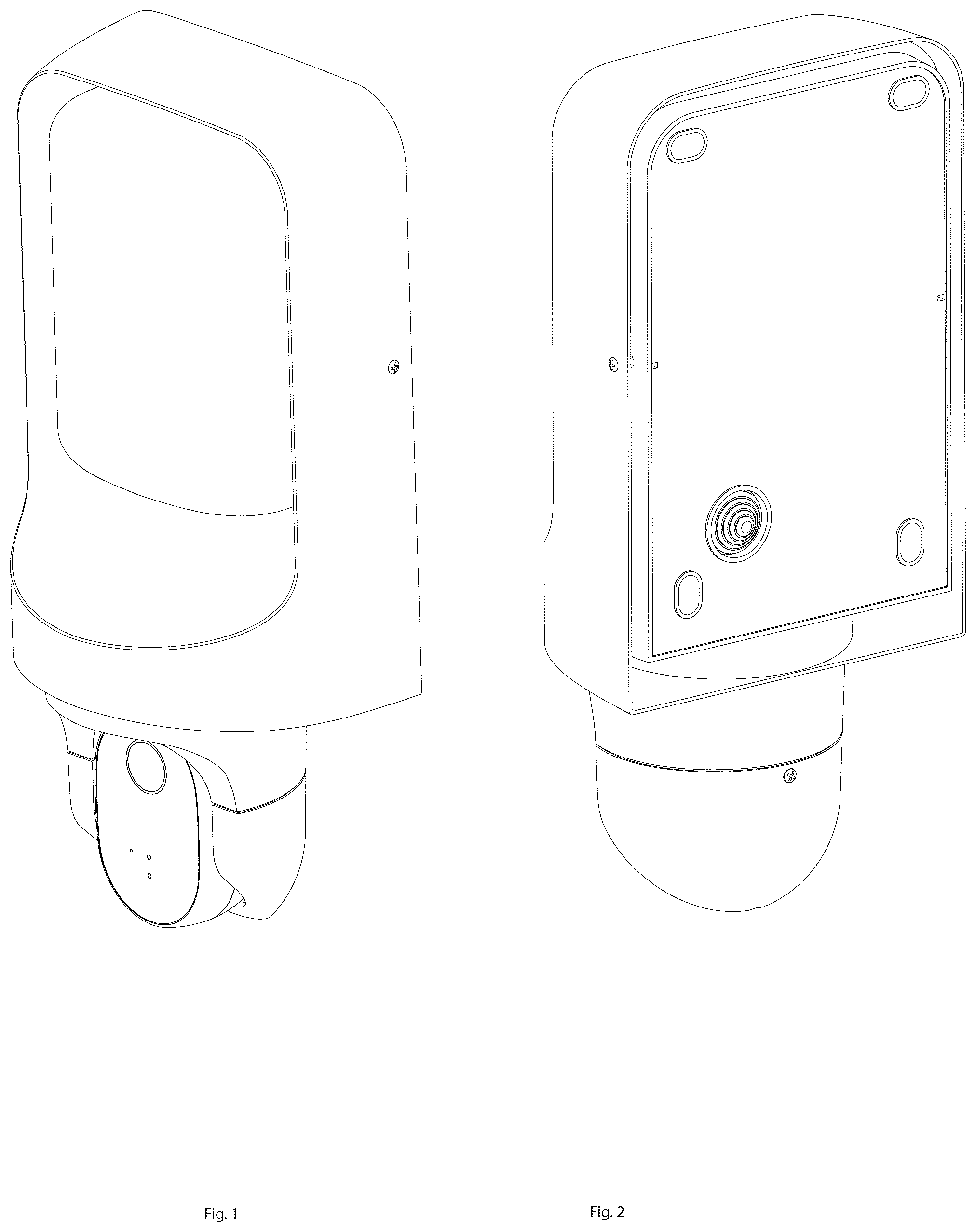 Patent USD1125636 Figure 1 – Camera with lighting fixture