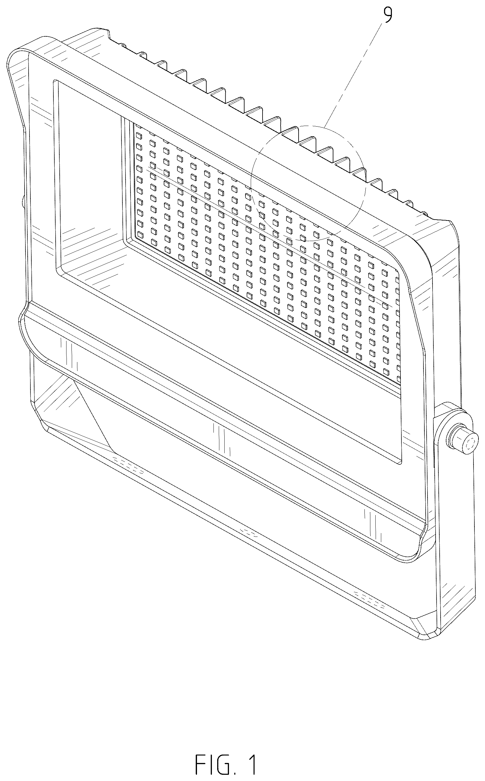 Patent USD1125644 — Floodlight — Figure 1
