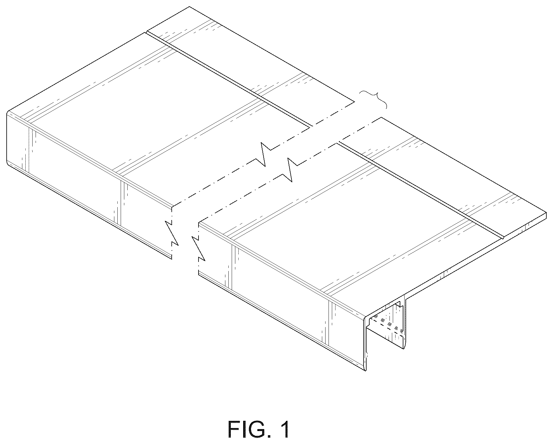 Patent USD1125653 — LED strip light mounting track — Figure 1