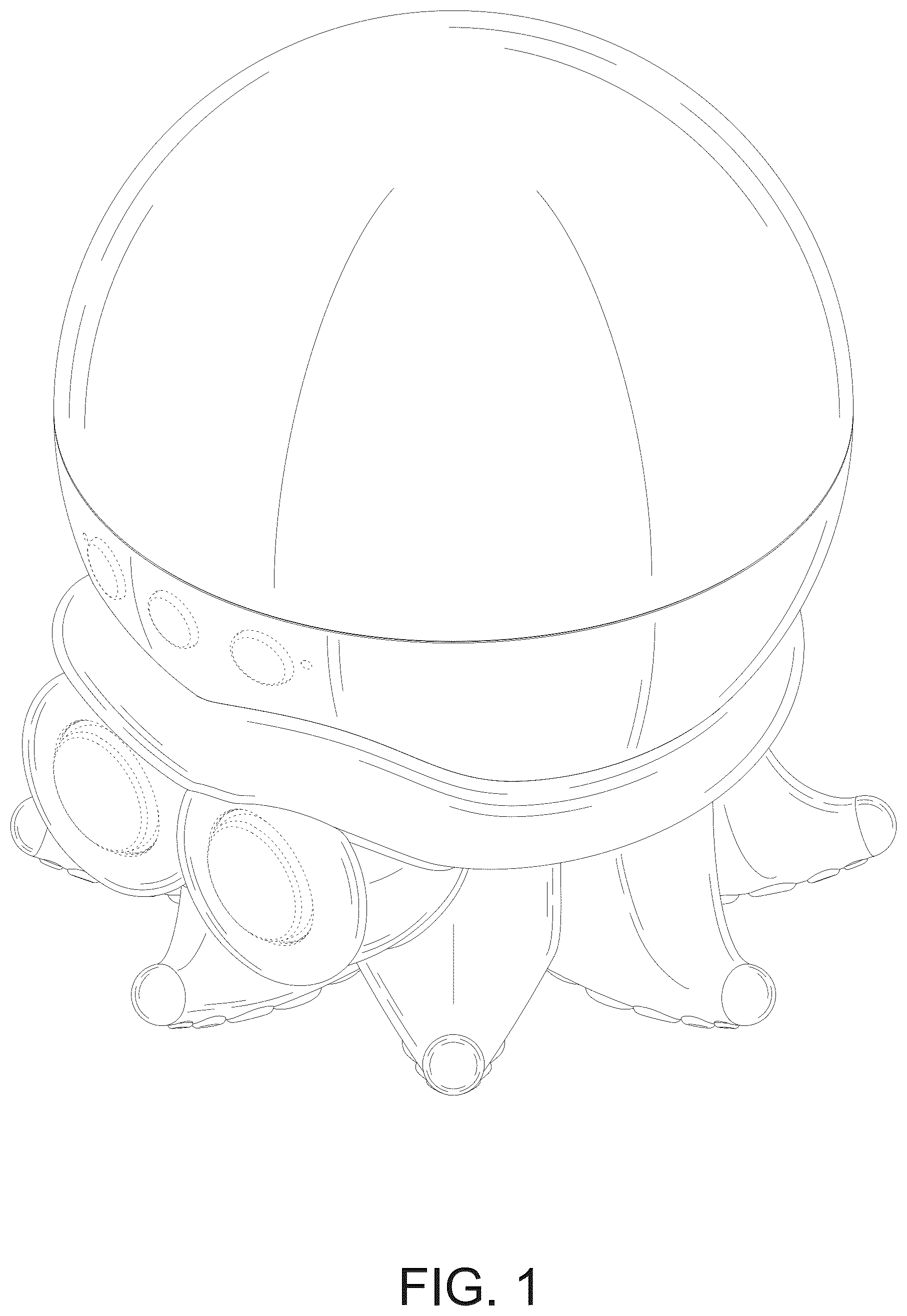 Patent USD1125660 — Octopus shaped projection lamp — Figure 1