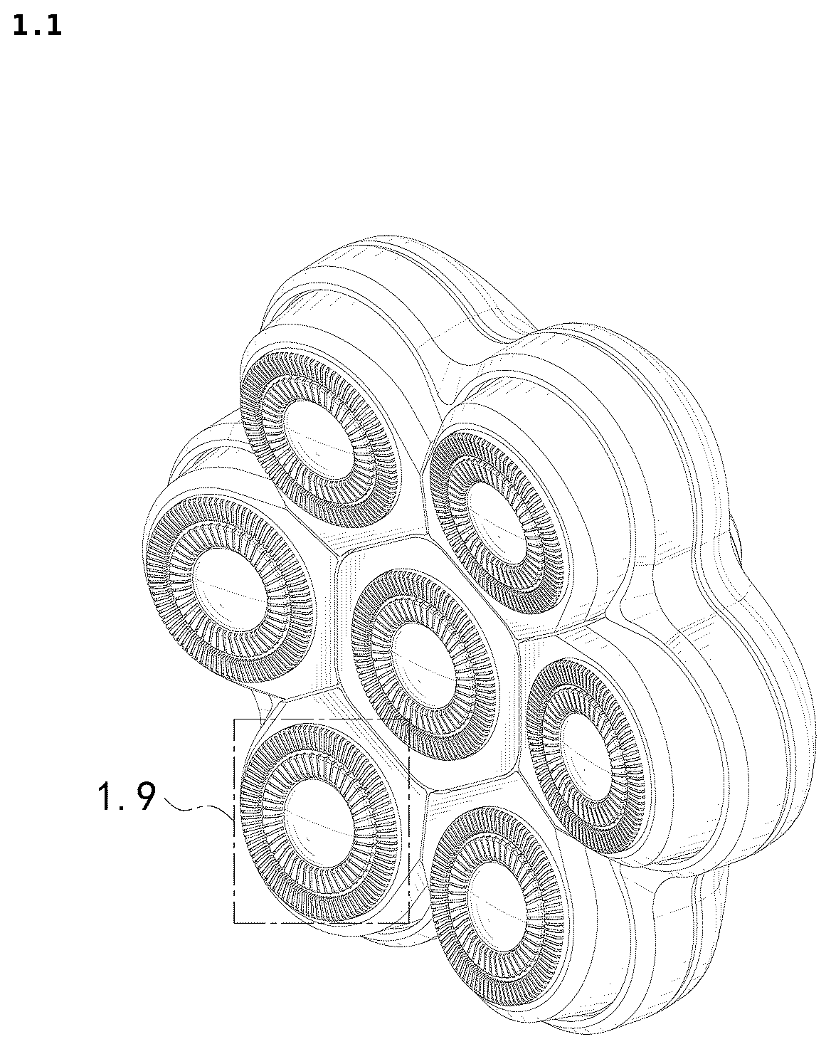 Patent USD1125687 Figure 1 – Electric shaver replacement head