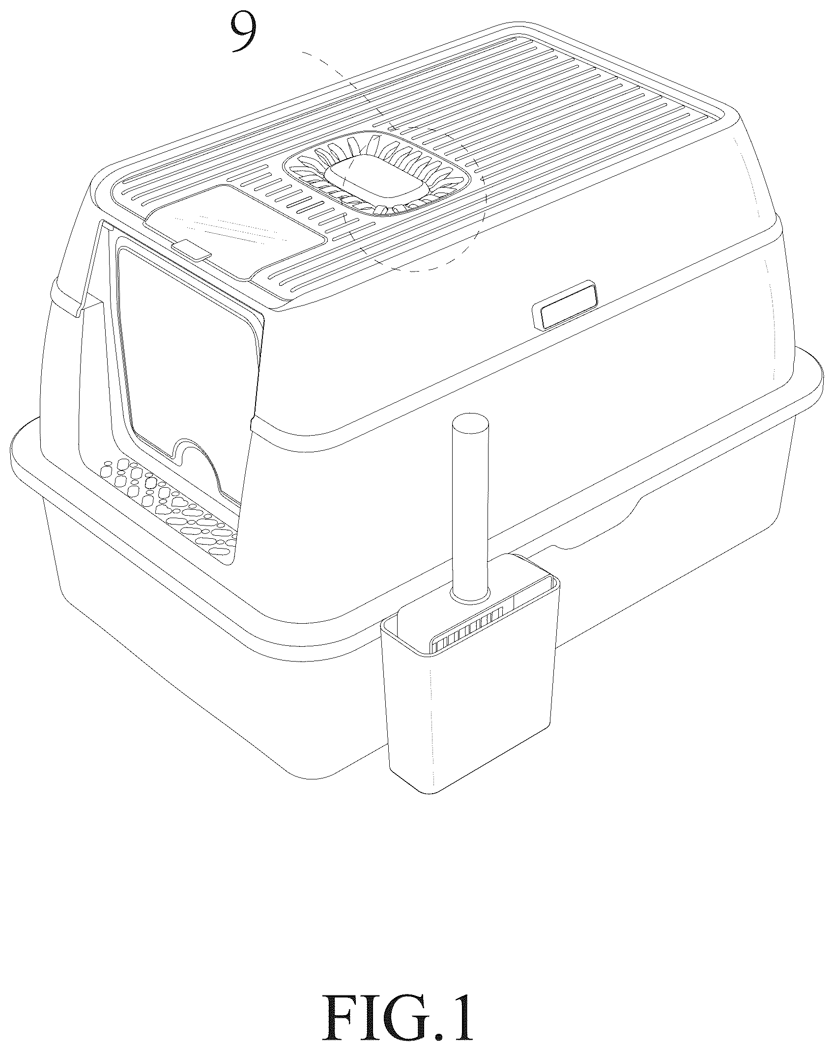 Patent USD1125726 Figure 1 – Cat litter box