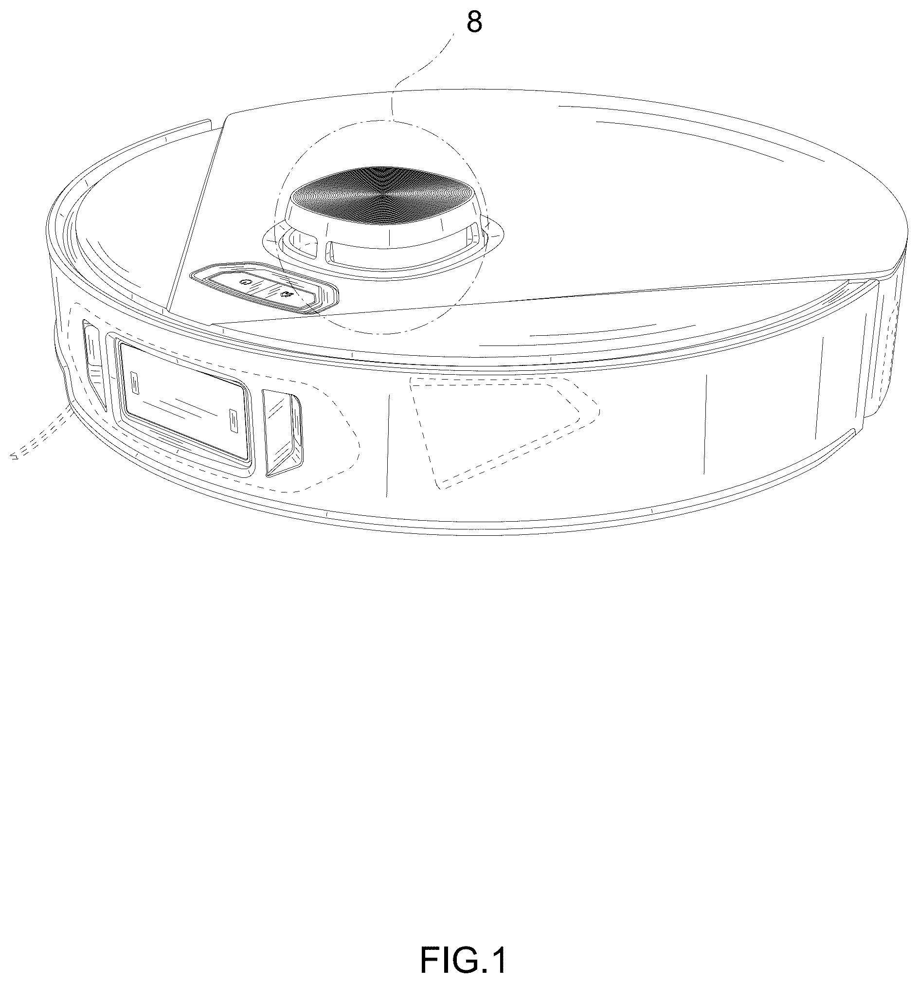Patent USD1125743 — Robotic vacuum cleaner — Figure 1