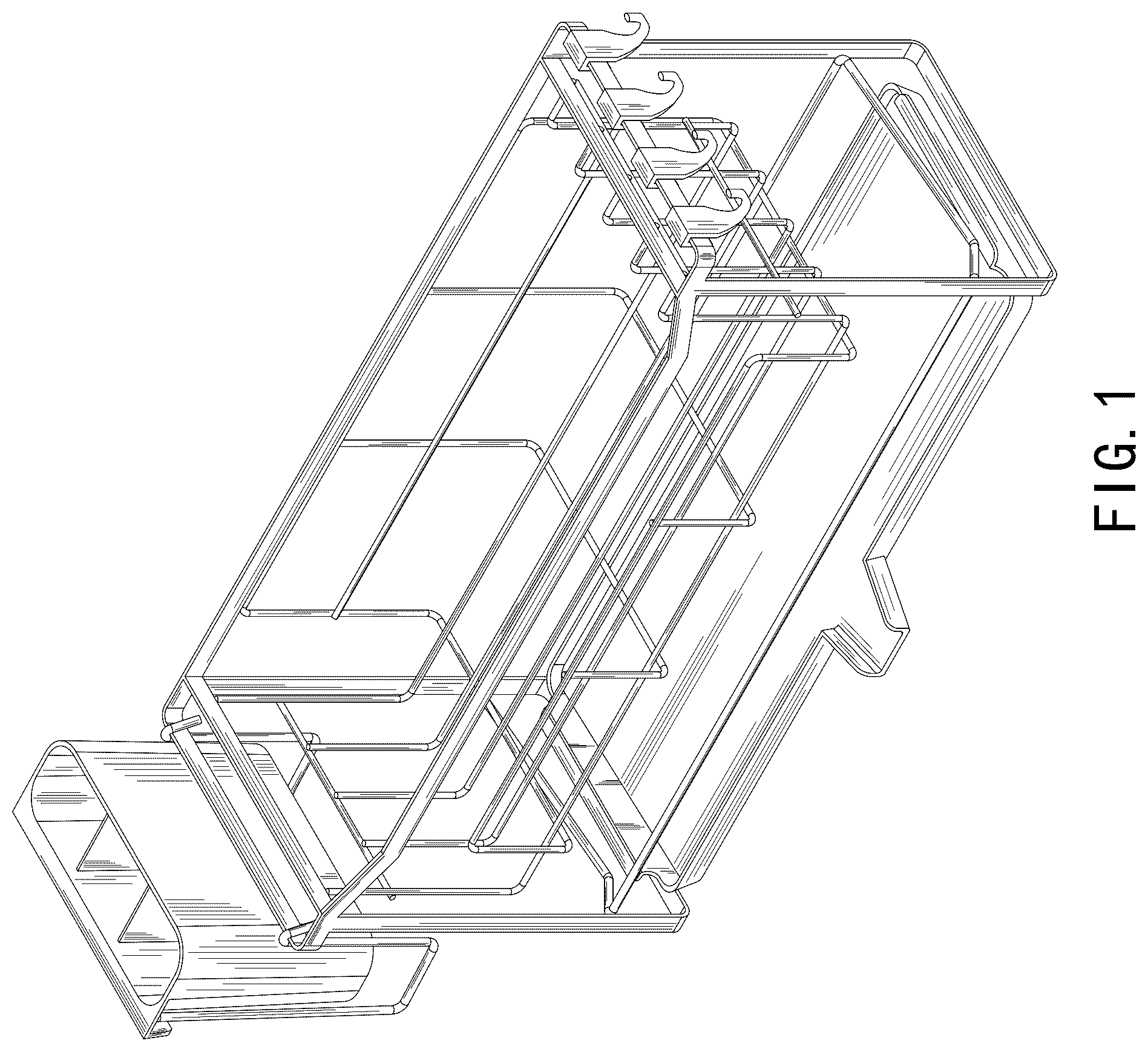 Patent USD1125752 Figure 1 – Dish drainer