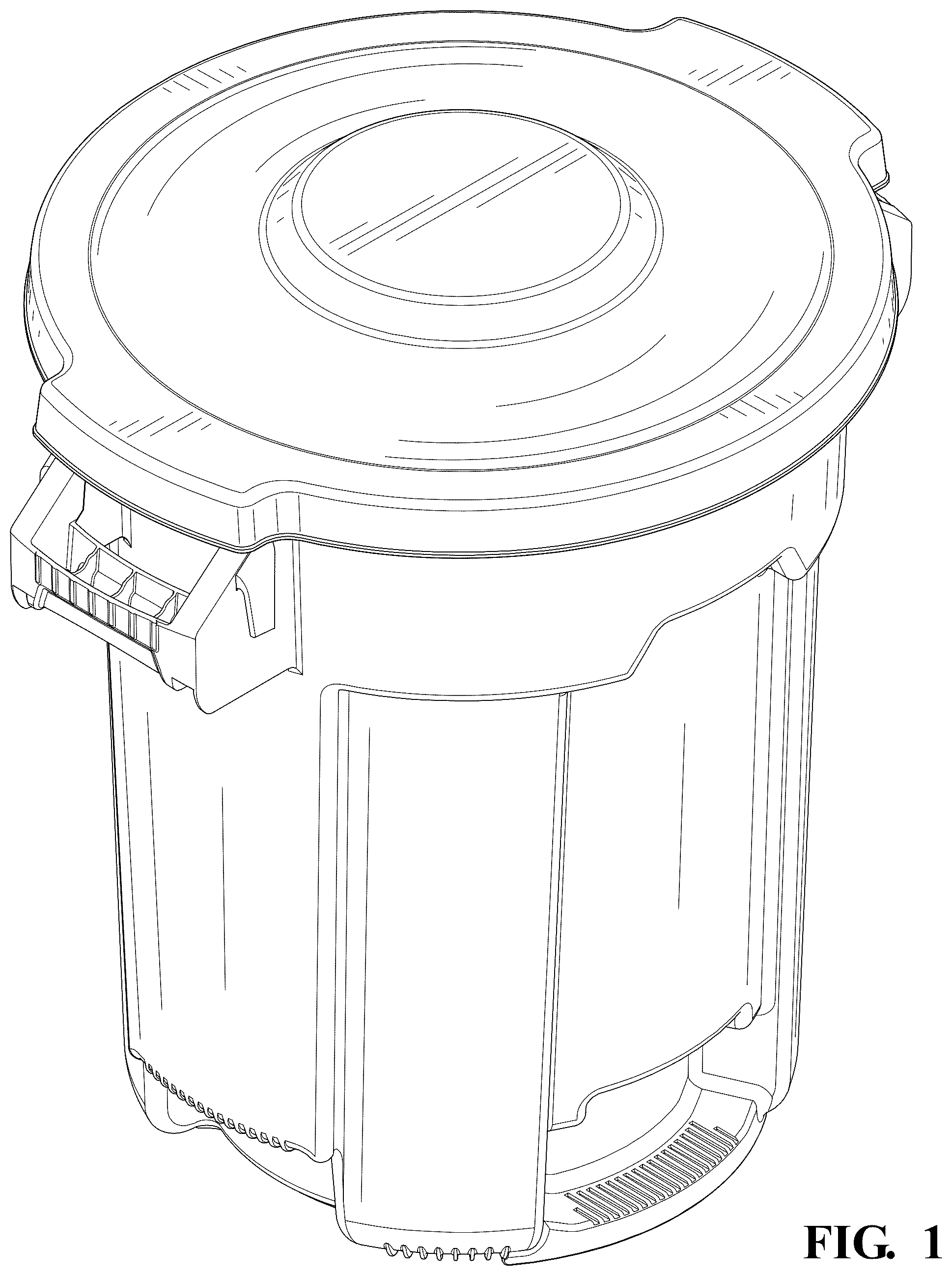 Patent USD1125759 — Trash can — Figure 1