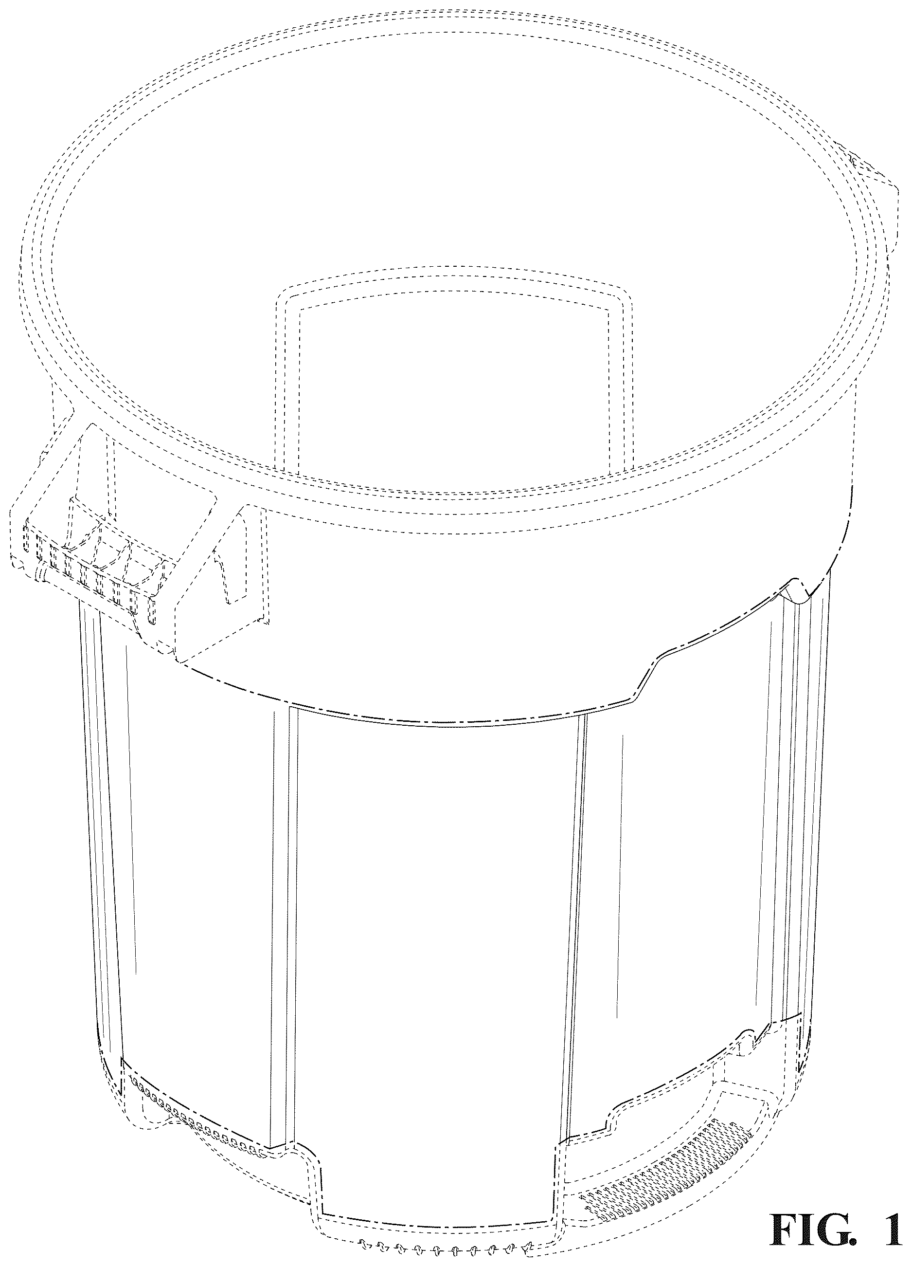 Patent USD1125766 Figure 1 – Trash can vents