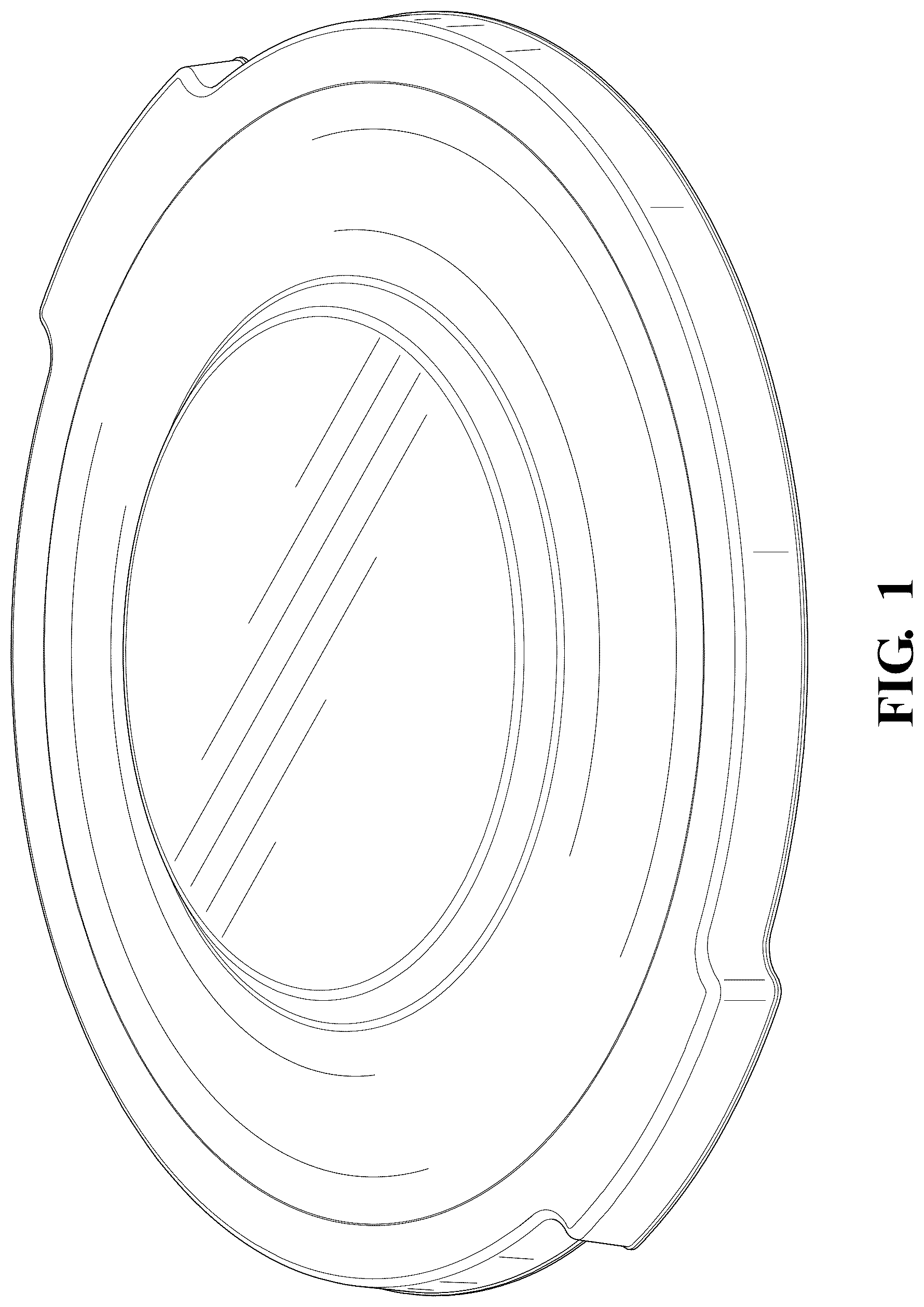 Patent USD1125769 Figure 1 – Trash can lid