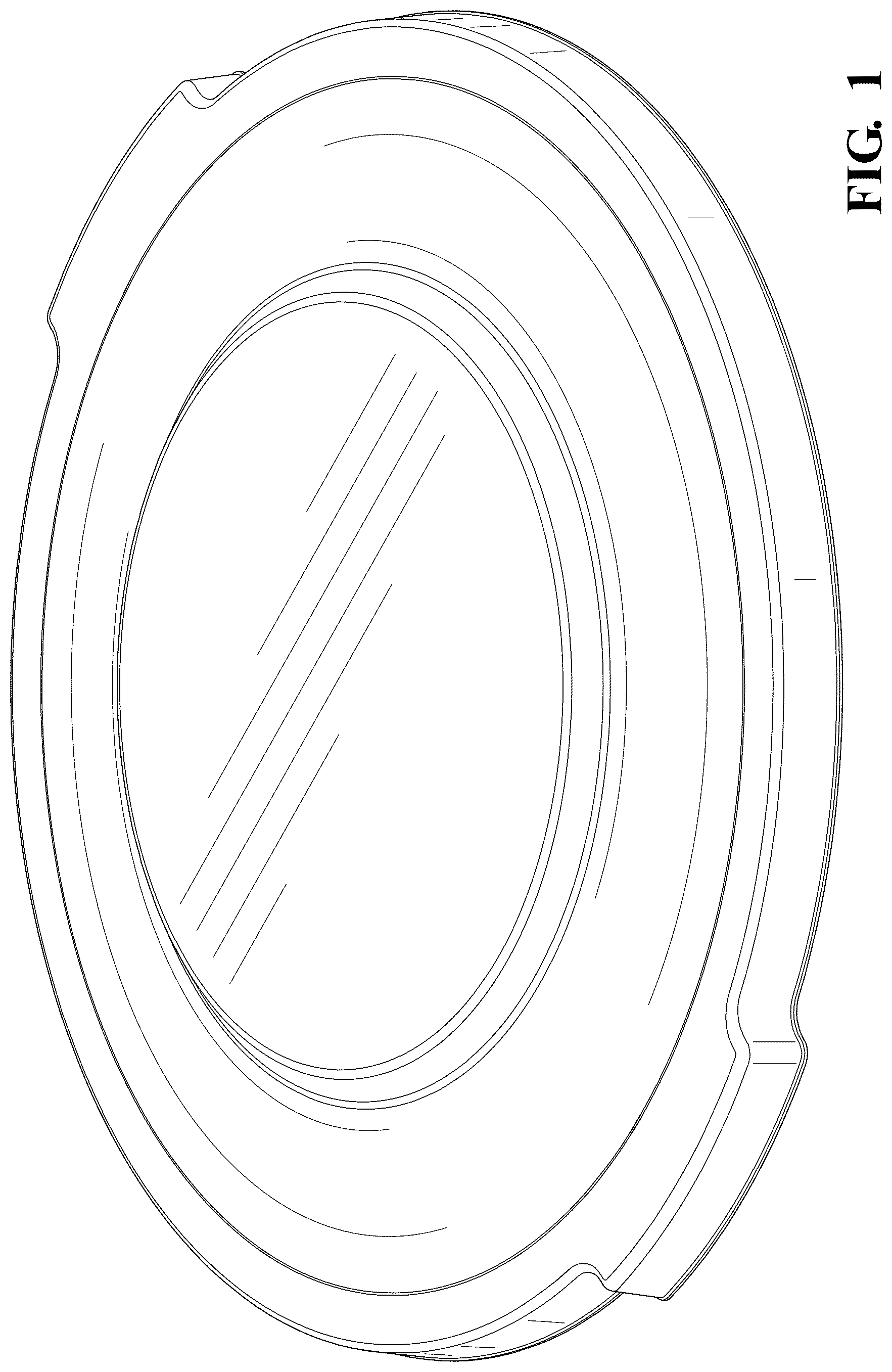 Patent USD1125771 — Trash can lid — Figure 1