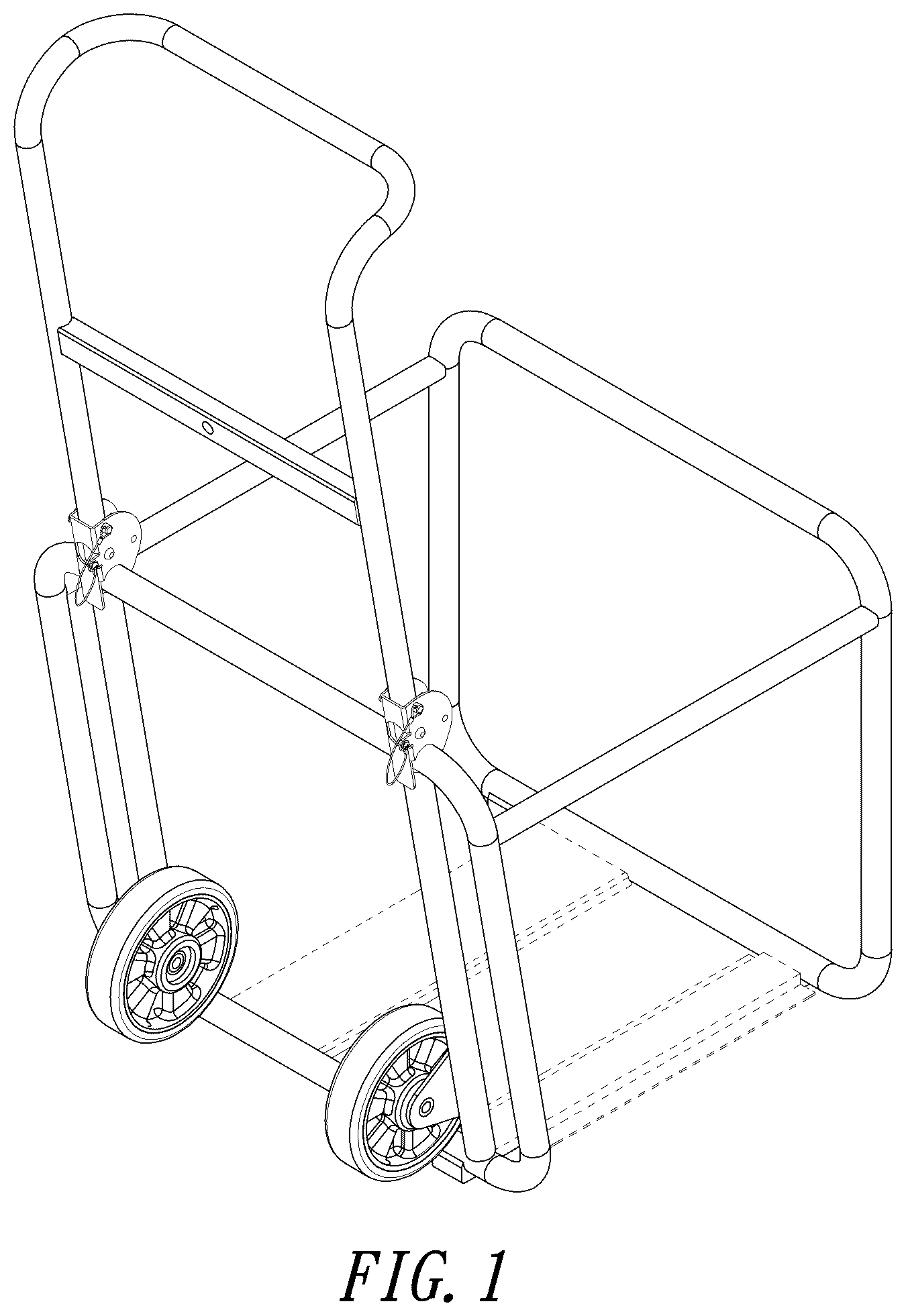 Patent USD1125778 Figure 1 – Push cart